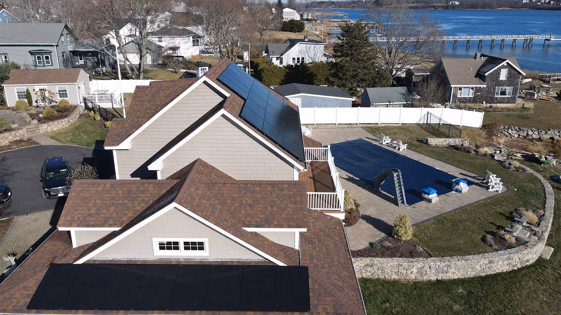 Jamison residential solar panels close-up