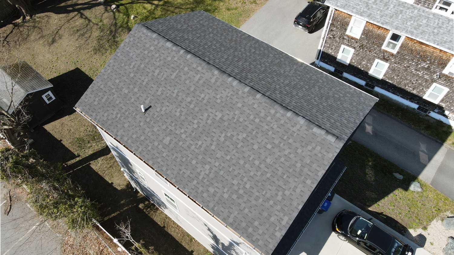New architectural-shingle roof on a New England home before solar, replaced by Sunfinity Power